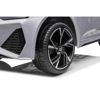 Audi RS 6 Elektryczny Samochodzik dla dzieci Biały + Pilot + Koła EVA + Wolny Start + Audio LED